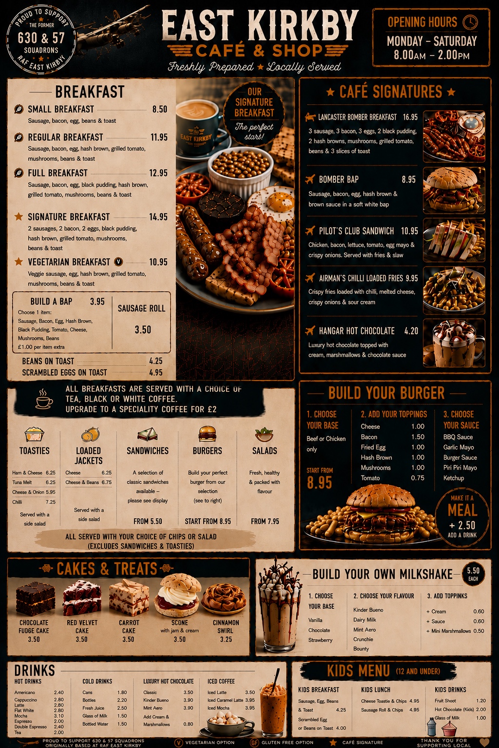 East Kirkby Café approved new menu