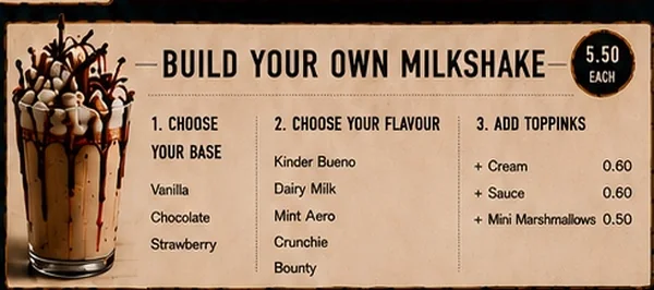 Build your own milkshake
